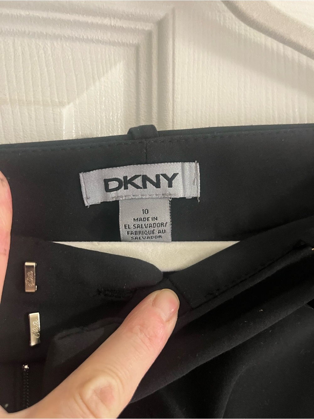 DKNY Black Women's Dress Pants with Branded Hardware
